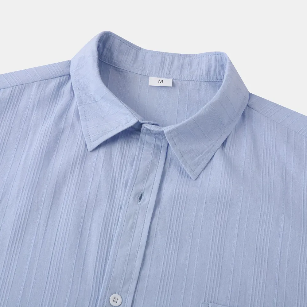Men's Short Sleeve Button Down Shirt with Chest Pocket, image 4