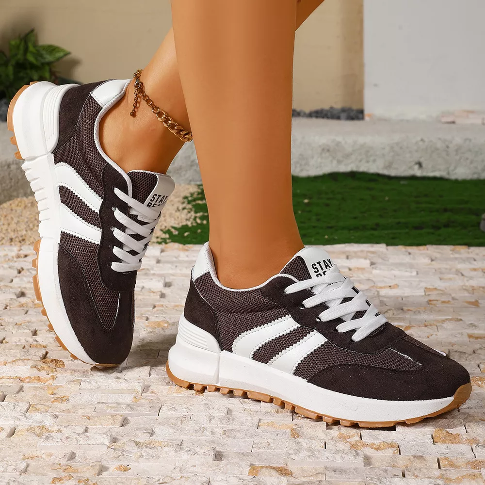 Round Toe Lace Up Sneakers, image 2