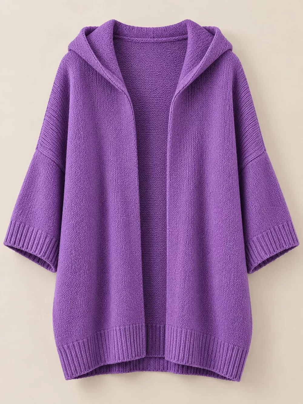 Full Size Hooded Open-Front Knit Cardigan Plus Size, image 14