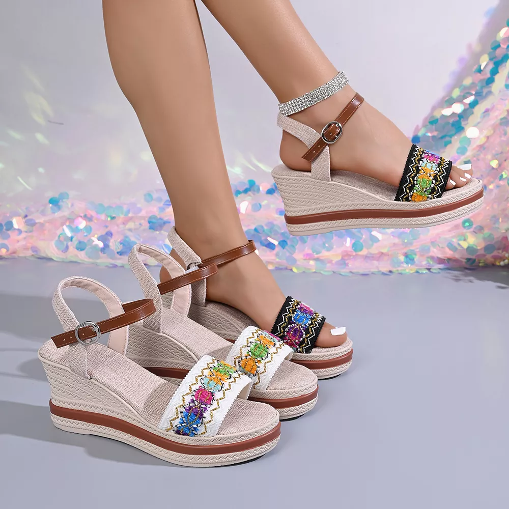 Open Toe Wedge Sandals, image 2