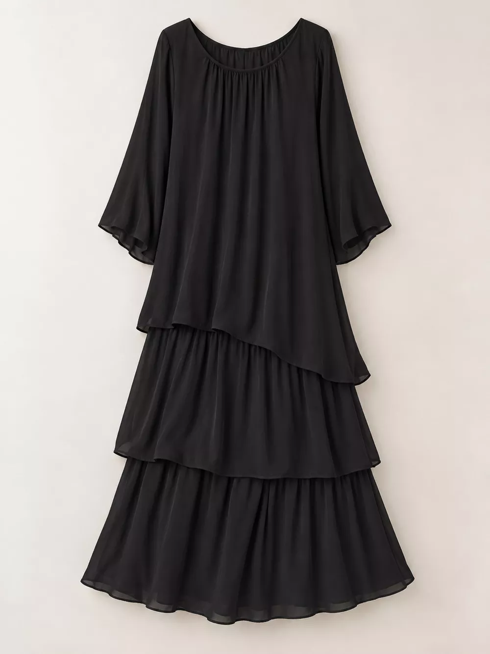 Full Size Layered Batwing Sleeve Maxi Dress Plus Size, image 18