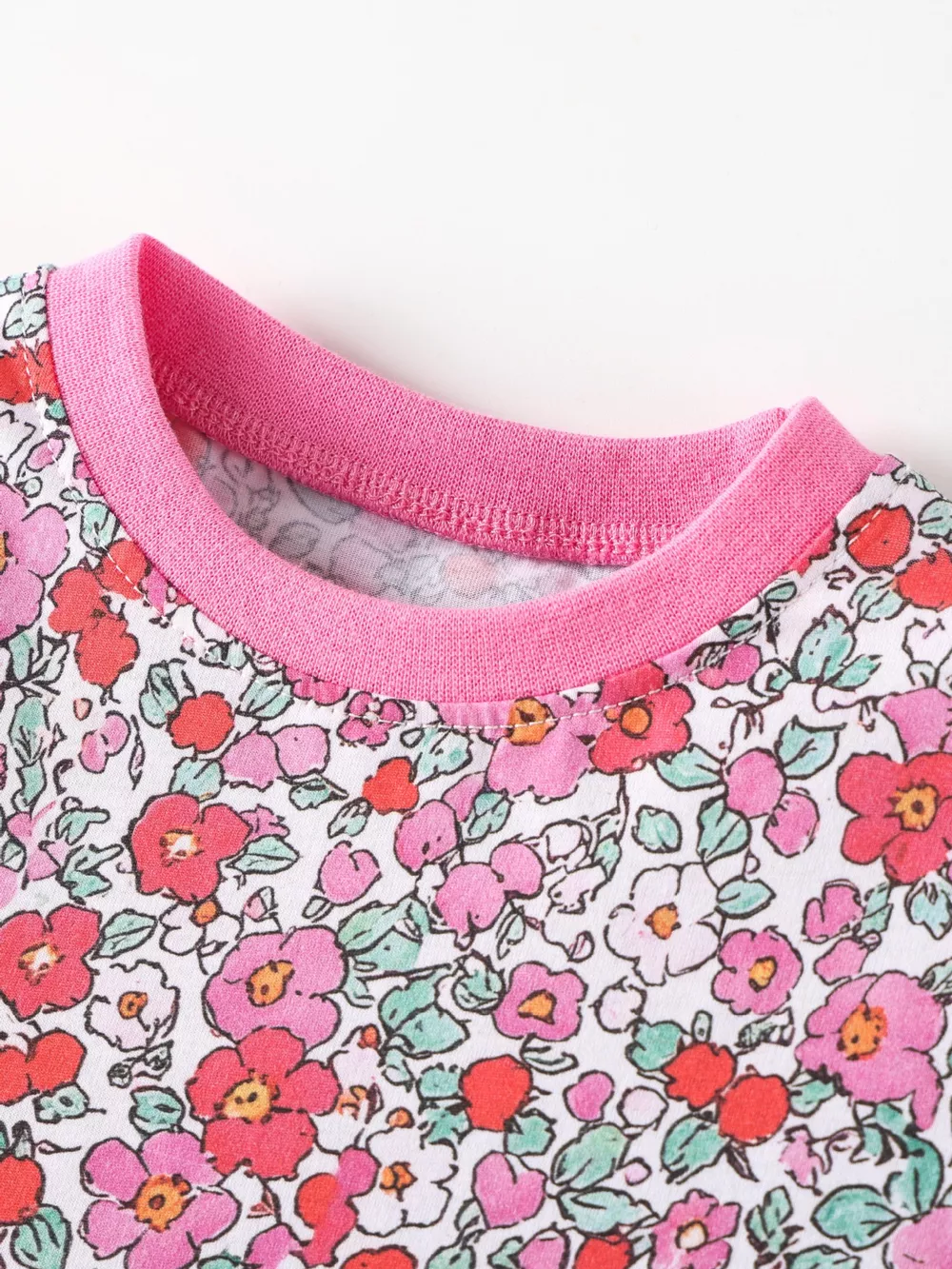 Children's Floral Print Short Sleeve A-Line Dress, image 3