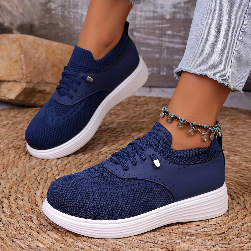 Round Toe Lace Up Sneakers, image 11