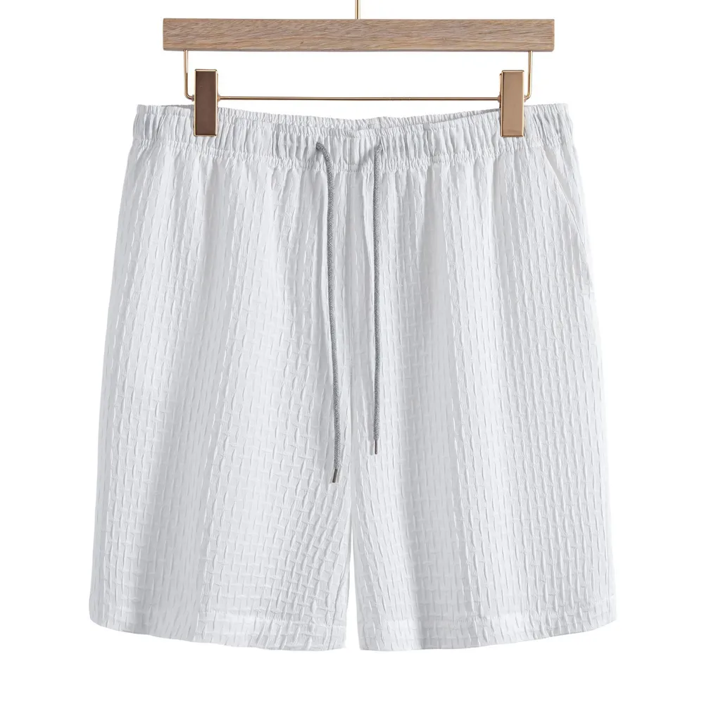 Men's Classic Textured Shorts with Elastic Waist, image 17