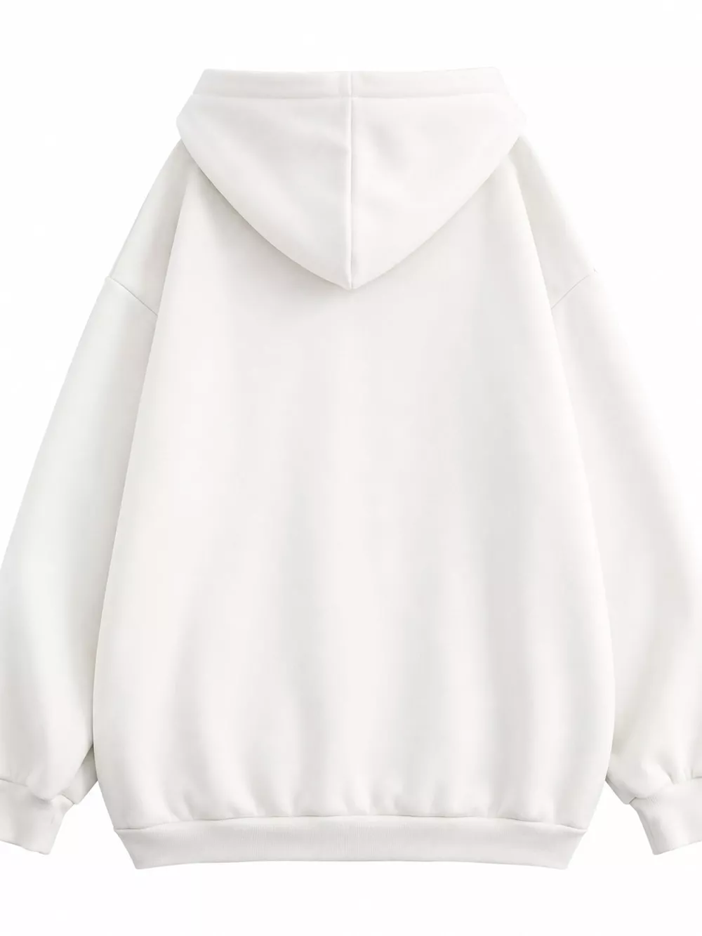 Full Size Oversized Solid Zip-Up Hoodie with Drawstring Plus Size, image 5