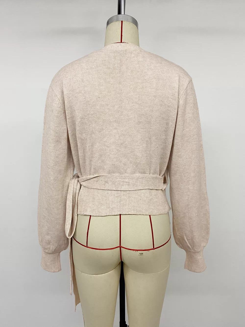 Tied Surplice Long Sleeve Sweater, image 13