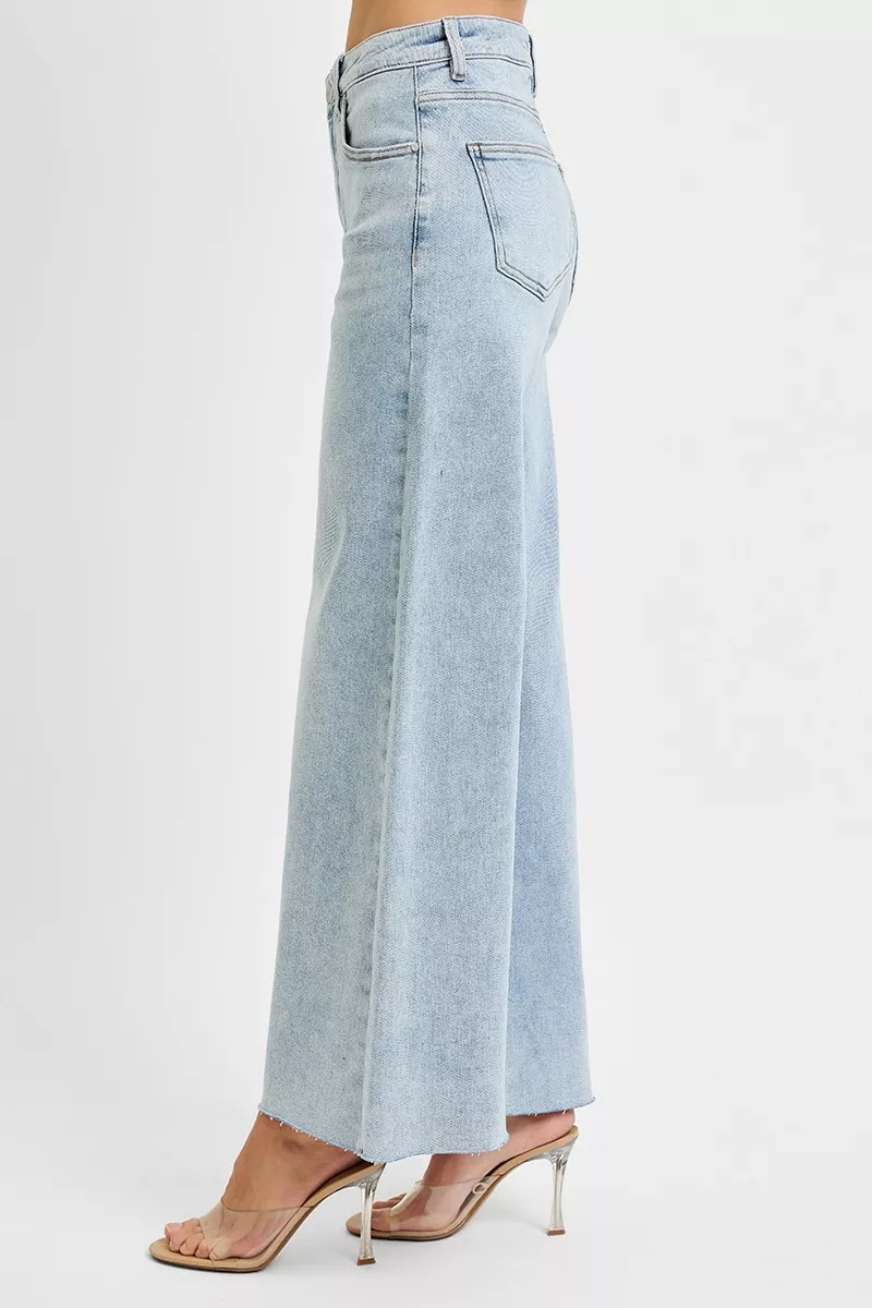 Full Size High Rise Ankle Wide Palazzo Jeans Plus Size, image 4