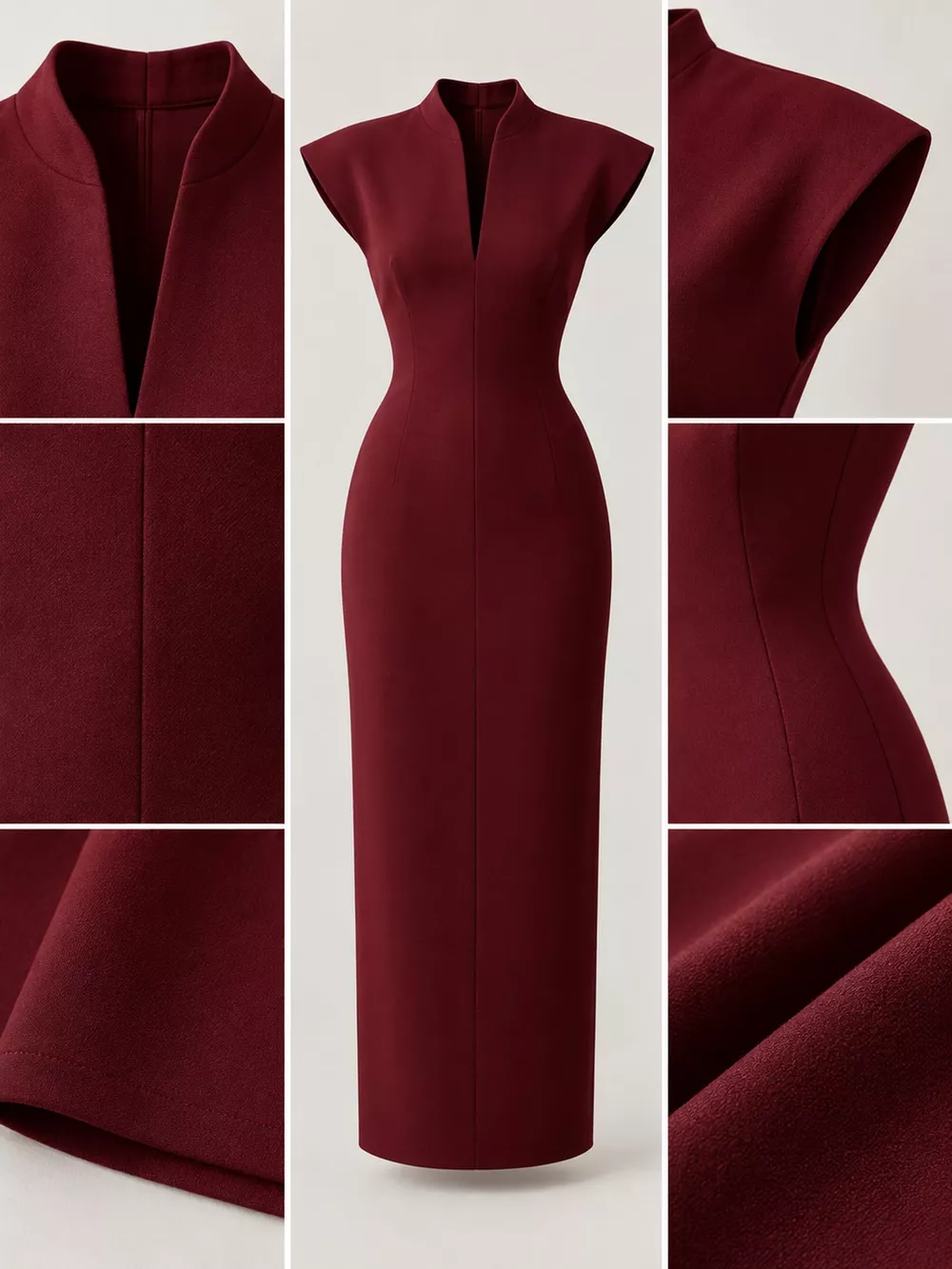 Slit Sleeveless Bodycon Midi Dress, image 26