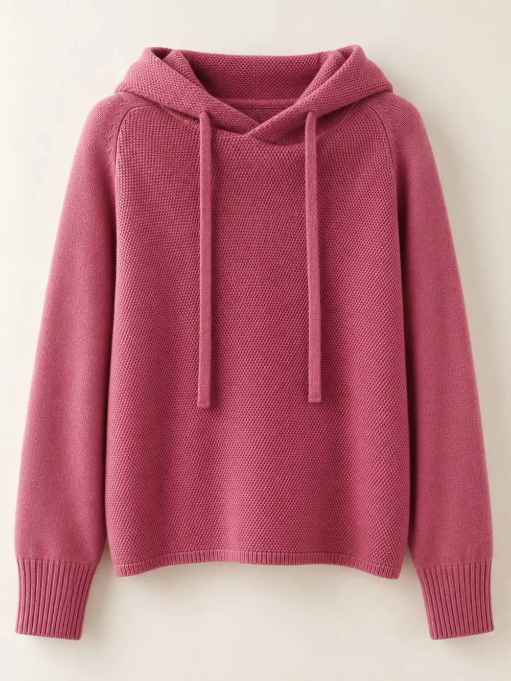Drawstring Long Sleeve Hooded Knit Sweater, image 43