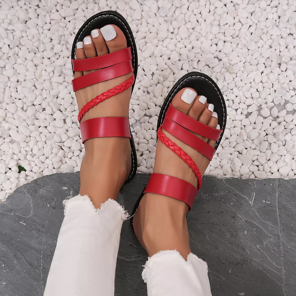 Open Toe Flats Sandals, image 16