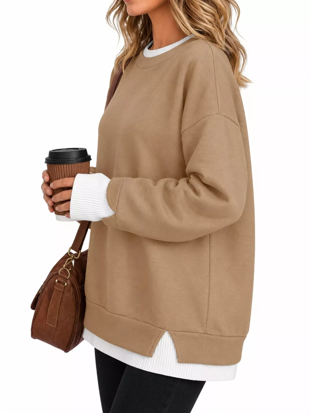 Full Size Layered Look Crew Neck Sweatshirt Plus Size, image 19