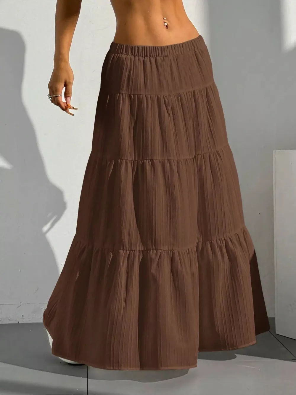 Flowy Tiered Maxi Skirt, image 13