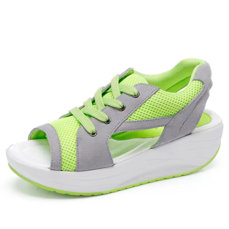 Mesh Breathable Platform Sandals, image 3