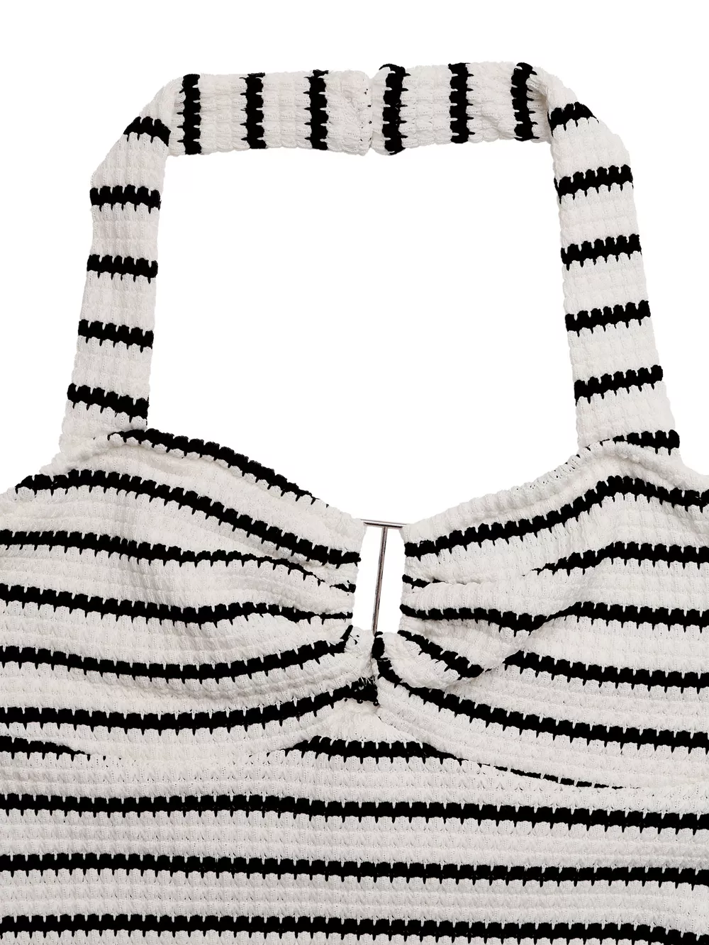 Striped Halter Neck Knit Mini Dress, image 7