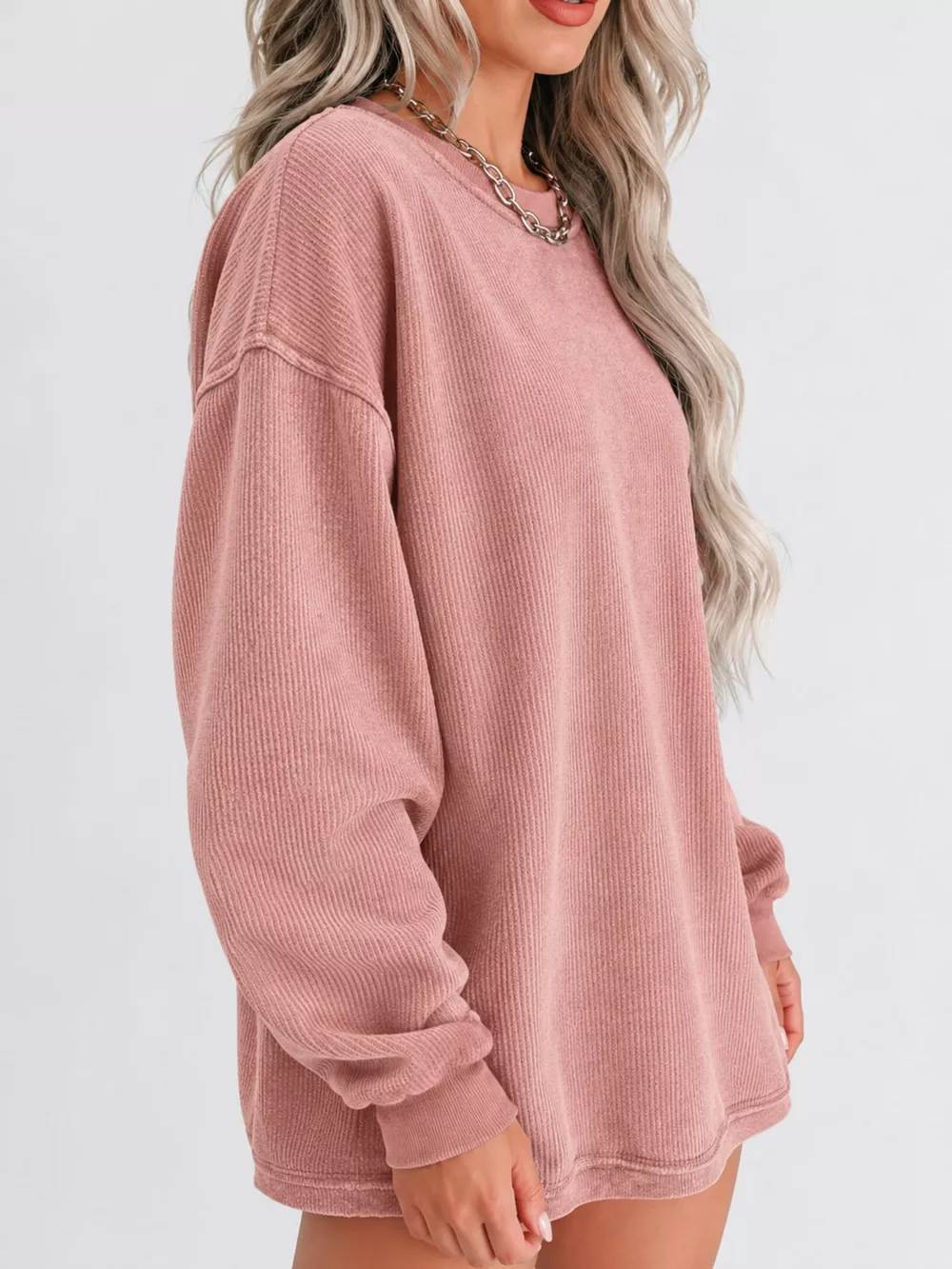 Casual Crew Neck  Dropped Shoulder Sweatshirt, image 23