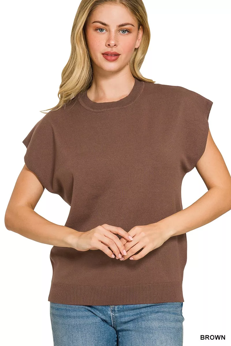 Viscose Round-neck Short Sleeve Sweater