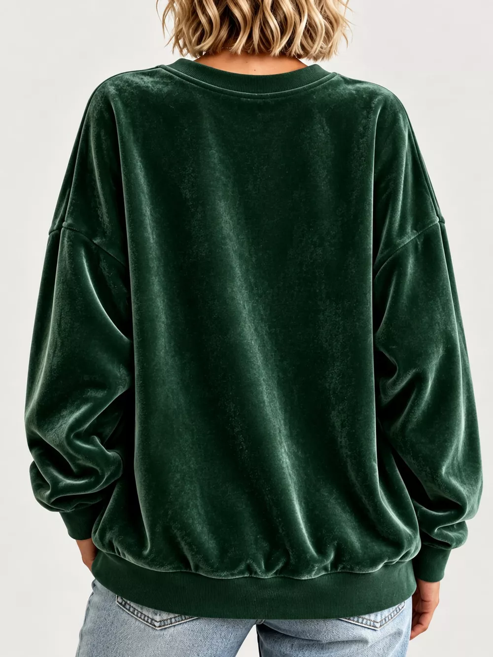 Full Size Crew Neck Drop Shoulder Sweatshirt Plus Size, image 24