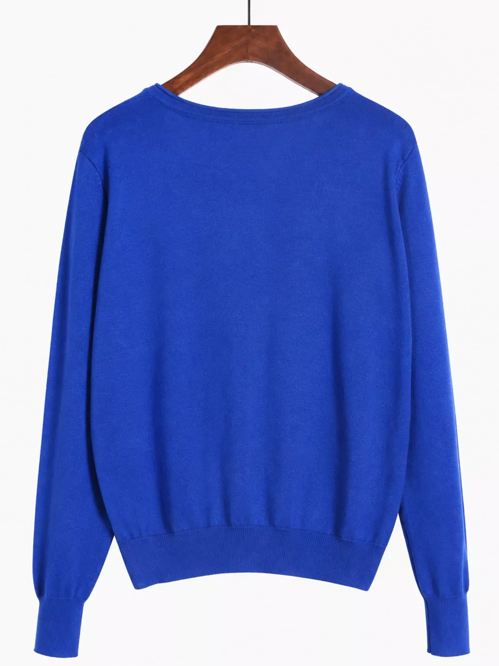 Classic V-Neck Button-Down Knit Cardigan, image 98