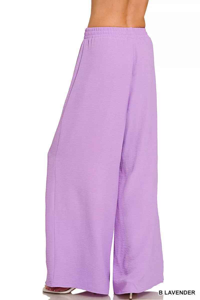 Woven Airflow Twisted Top & Wide Leg Pants Set, image 16
