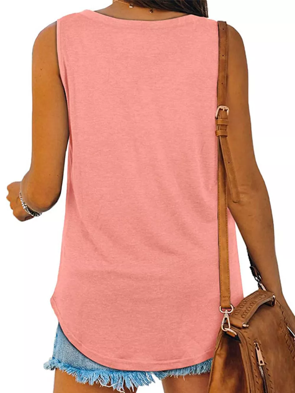 V-Neck Casual Loose Fit Tank Top, image 20