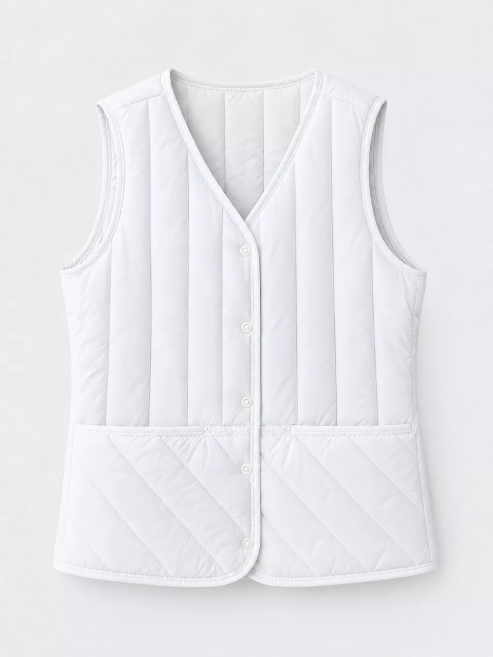 Full Size Quilted Button Up Vest Coat Plus Size, image 52
