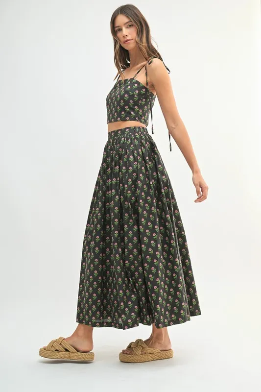 Floral Crop Top and Skirt Set, image 8