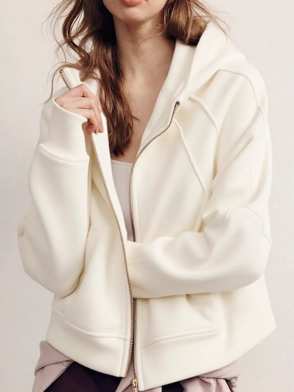 Zip Up Raglan Sleeve Hoodie, image 4
