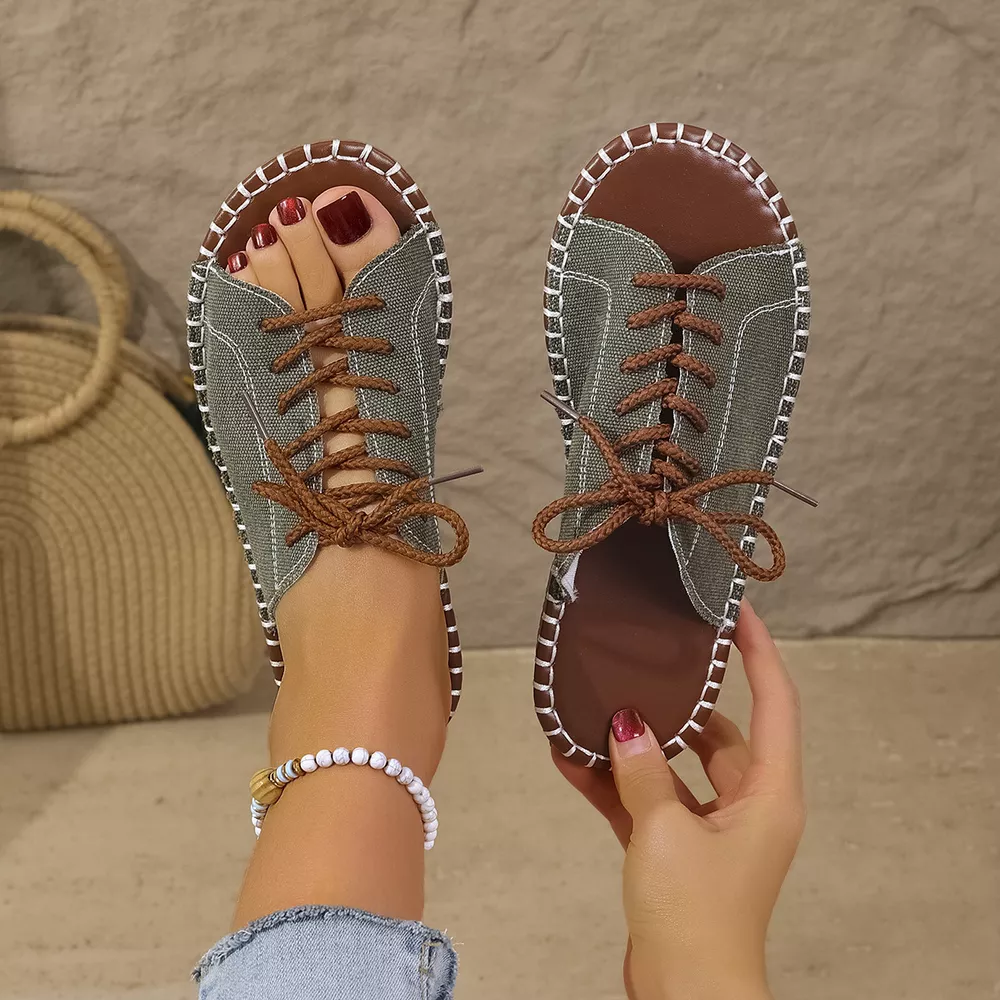 Open Toe Lace Up Sandals, image 13