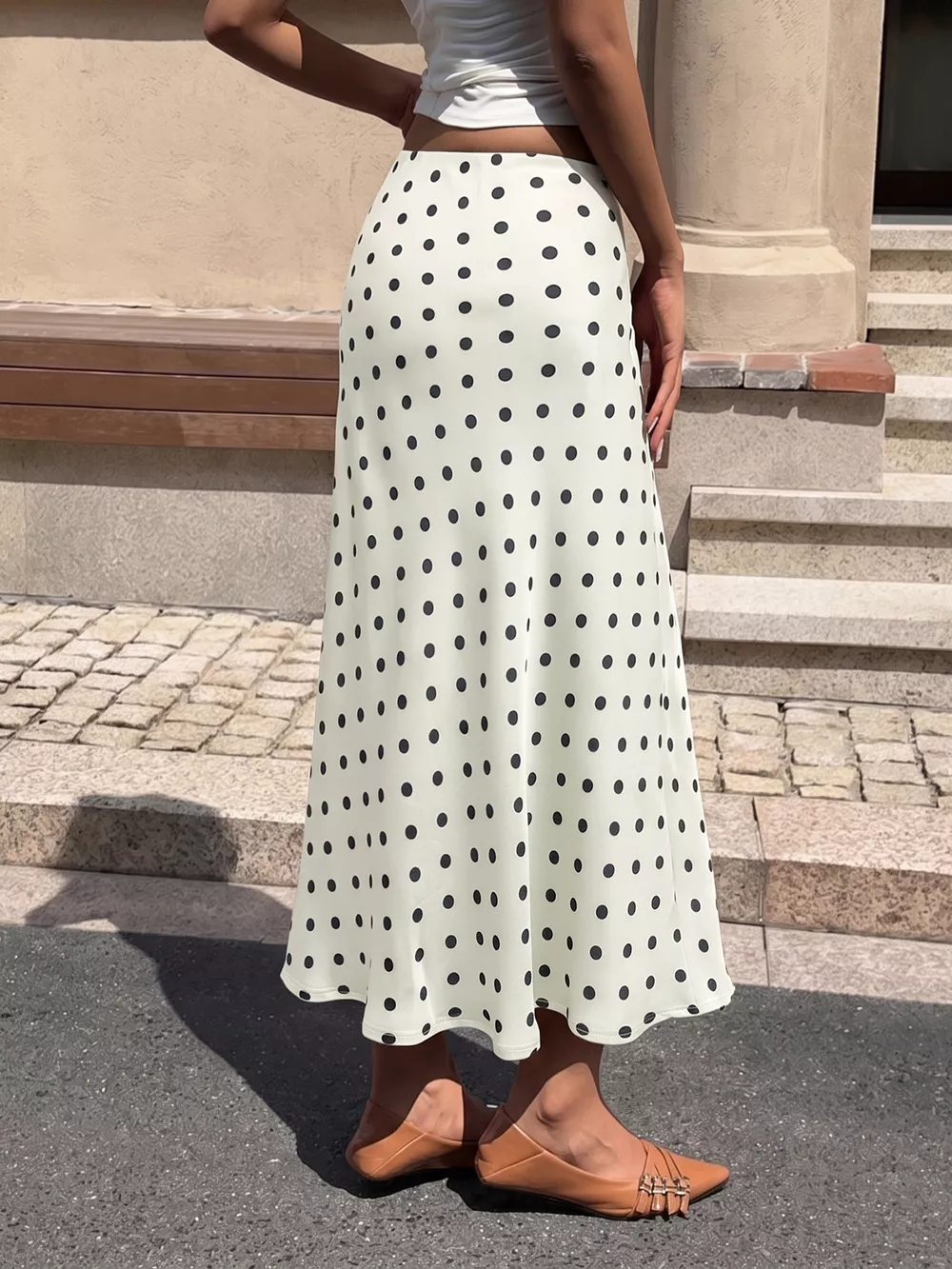 Polka Dot Midi Skirt, image 2