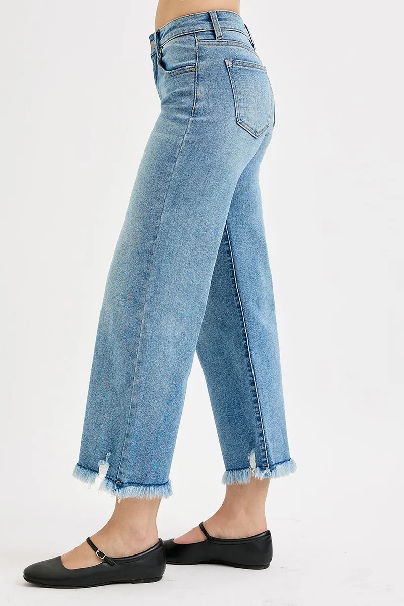 Full Size Mid Rise Crop Wide Leg Jeans Plus Size, image 3