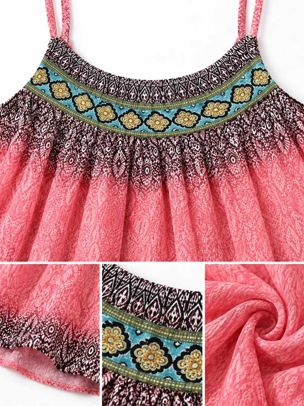 Full Size Printed Scoop Neck Cami Plus Size, image 5