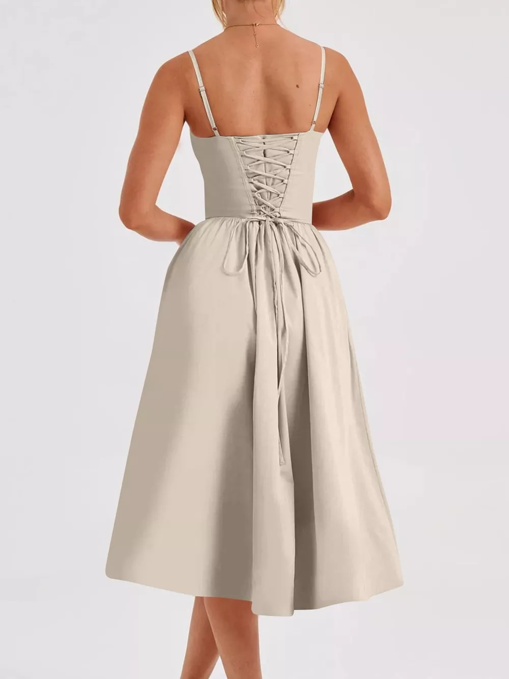 Sweetheart Neck Midi Cami Dress, image 18