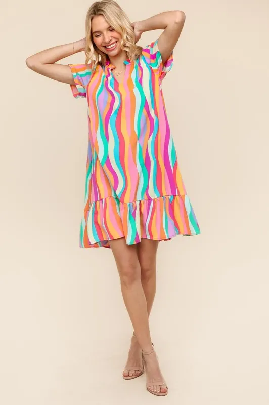 Tiered Woven Ruffle Hem Dress, image 7