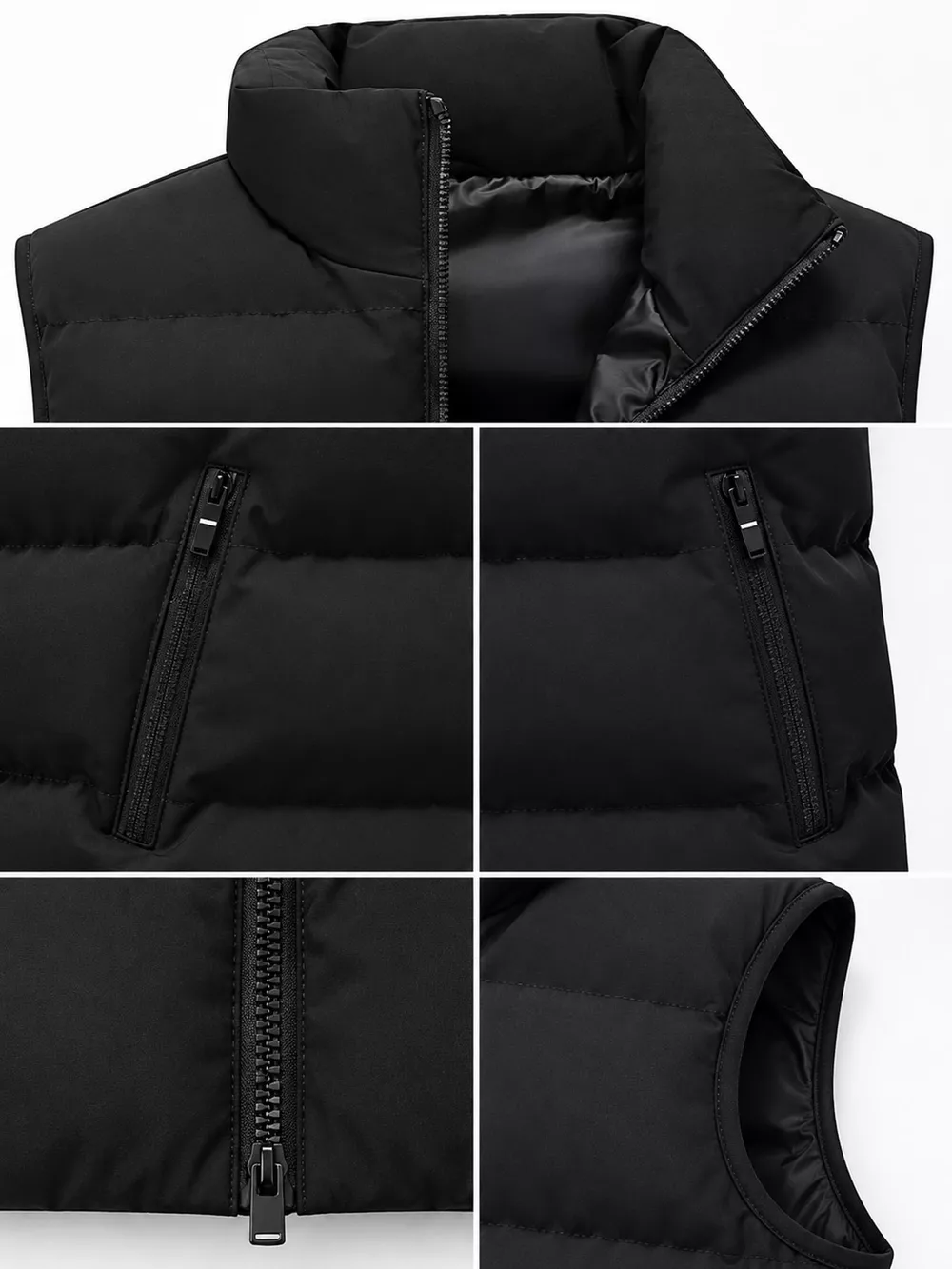 Men's Plus Size Lightweight Zip Up Puffer Vest, image 4