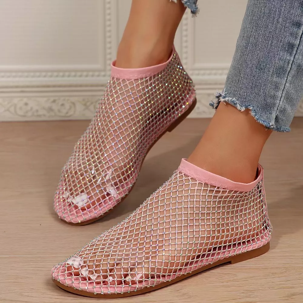 Rhinestone Round Toe Sandals, image 10