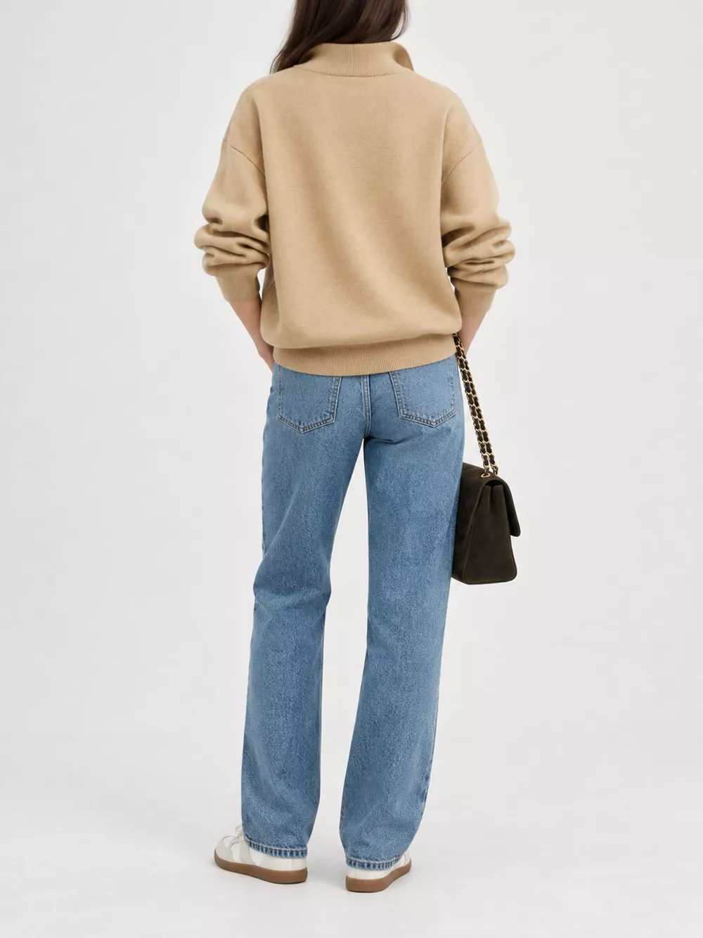 Half-Zip Dropped Shoulder Sweater, image 7