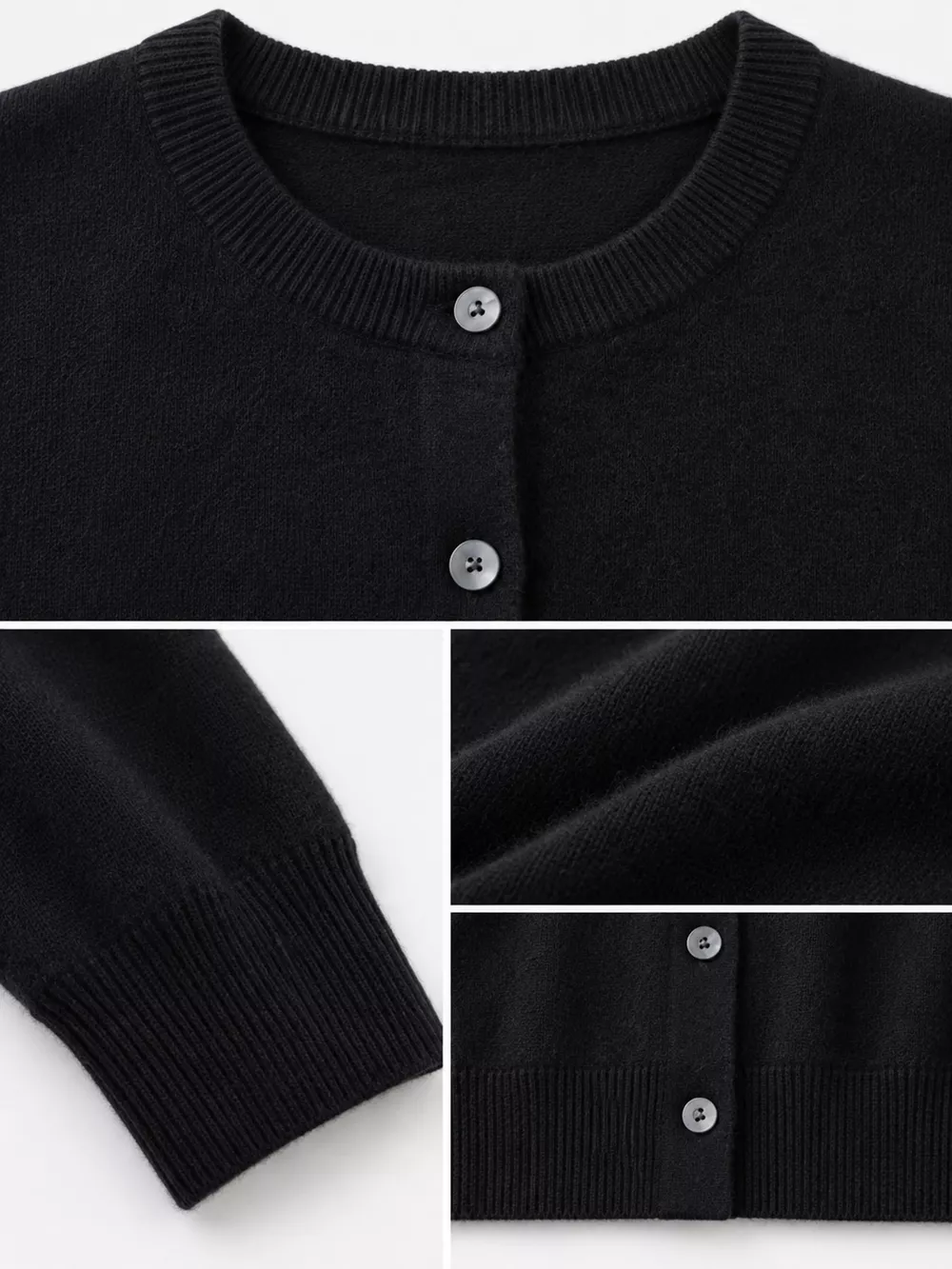 Classic Crew Neck Knit Cardigan, image 11