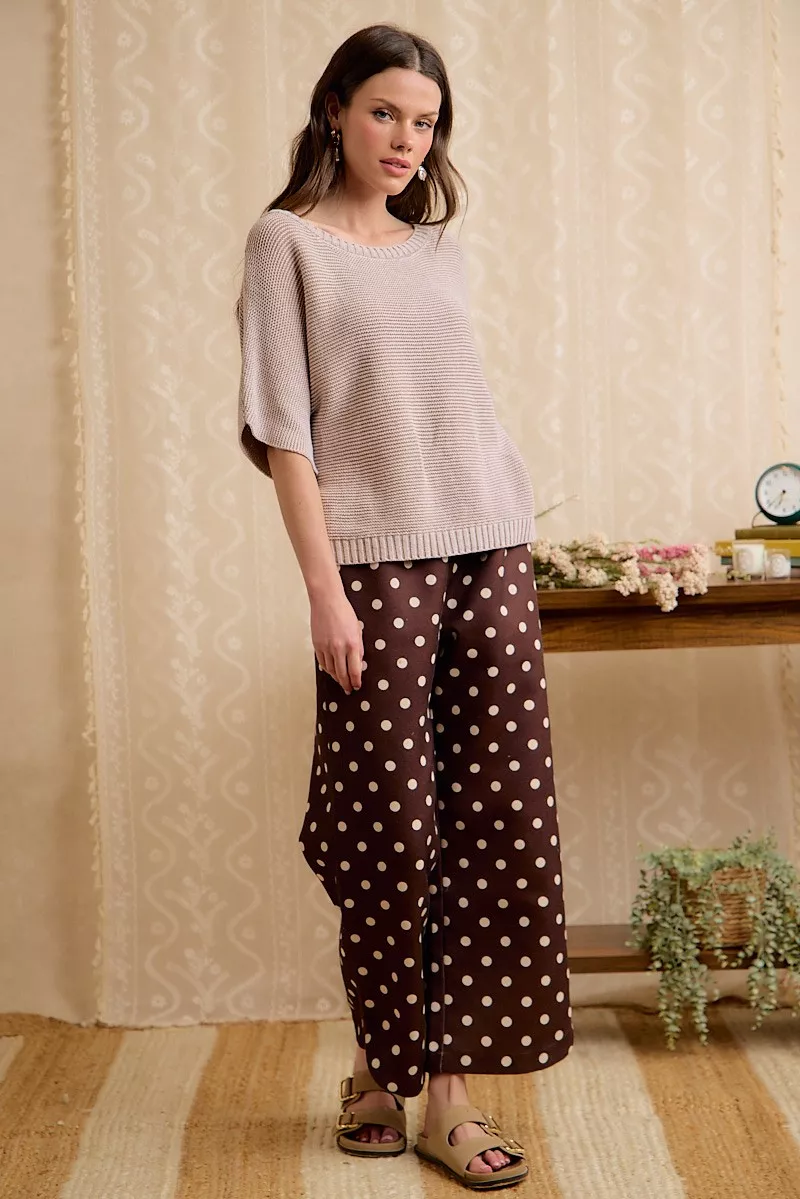 BiBi Short Dolman Sleeves Washed Knit Top, image 9