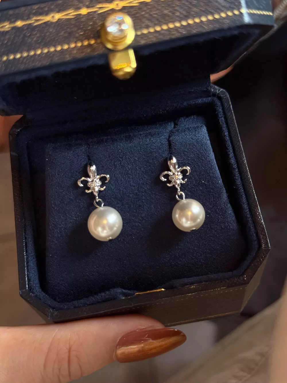 Alloy Pearl Drop Earrings, image 5