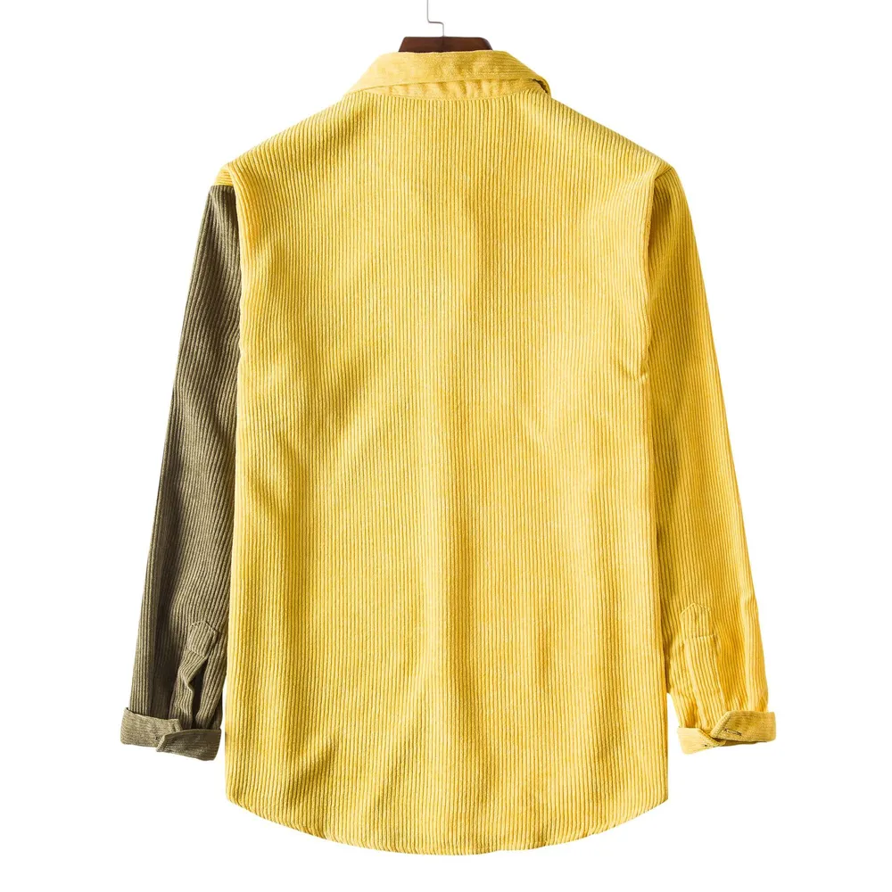 Men's Plus Size Two Tone Long Sleeve Shirt, image 5