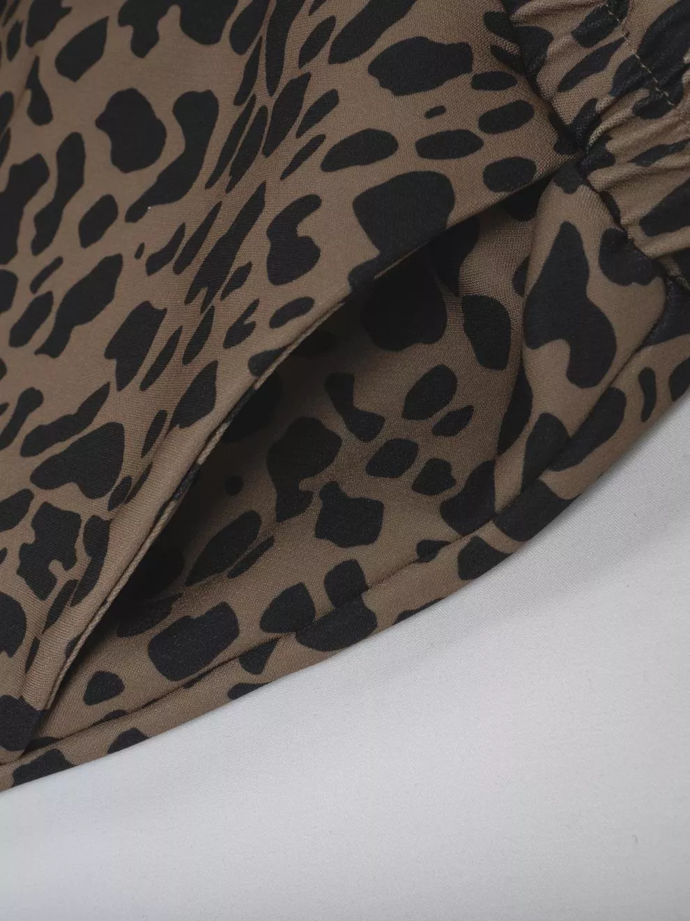 Leopard Drawstring Wide Leg Pants, image 9