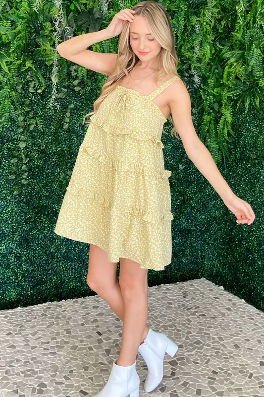 Ruffle Detailed Floral Babydoll Dress, image 4