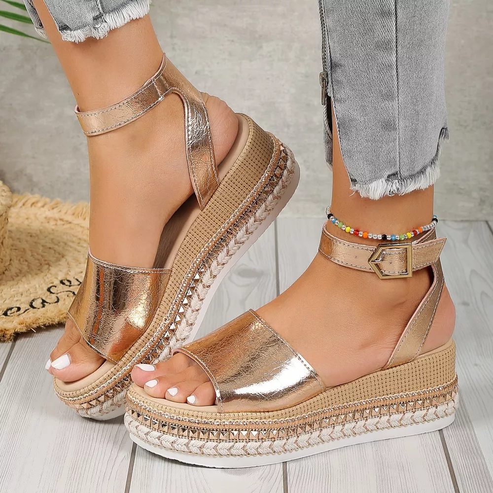 Open Toe Wedge Sandals, image 2