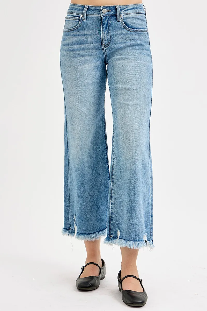 Full Size Mid Rise Crop Wide Leg Jeans Plus Size, image 4