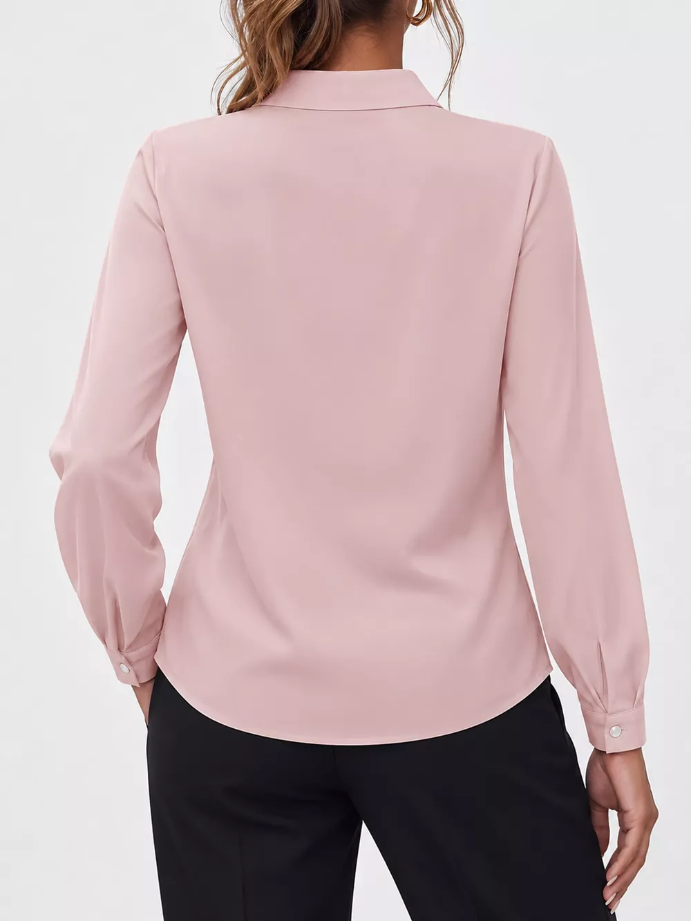 Long Sleeve Satin Blouse, image 36