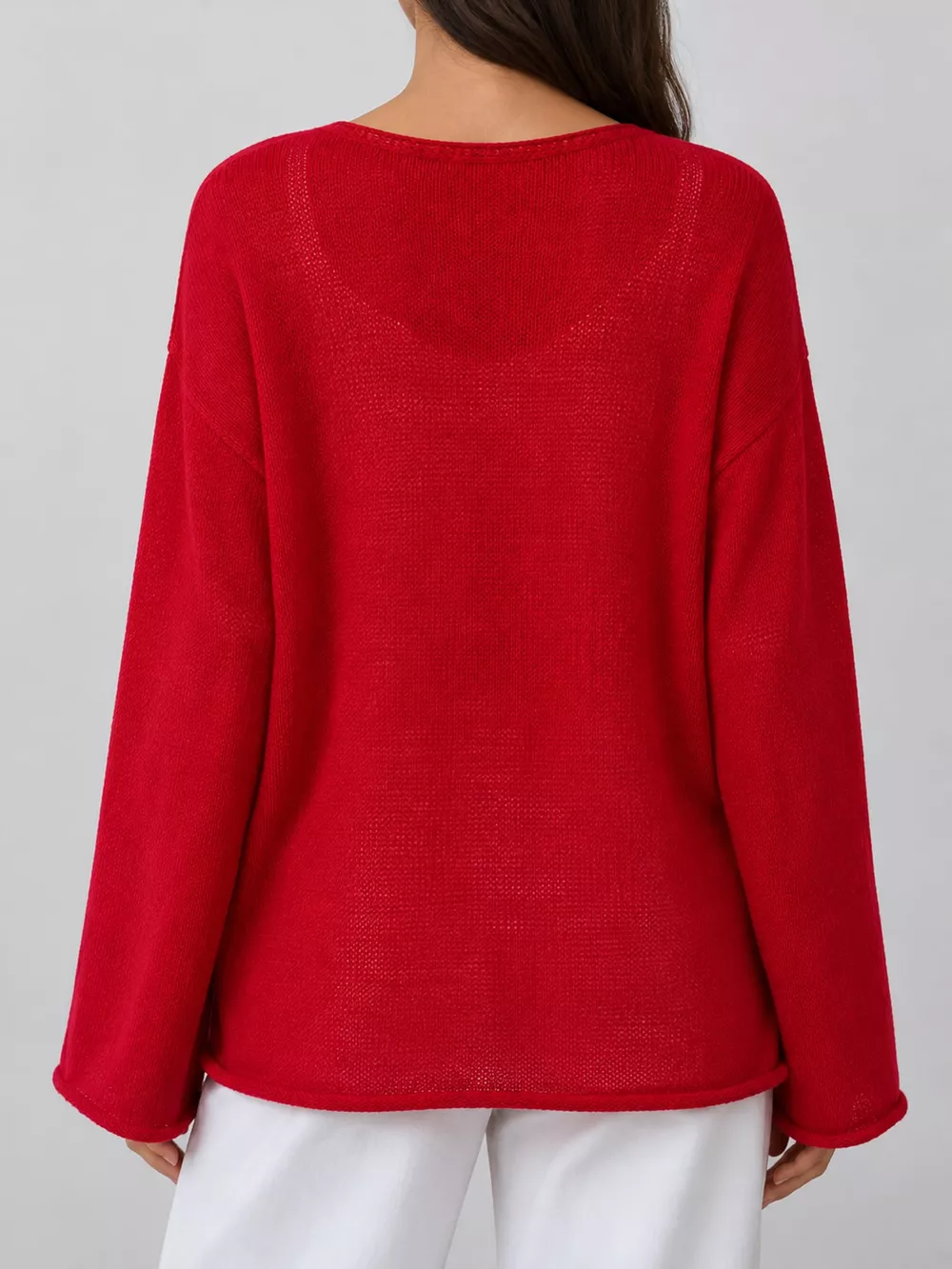 Lightweight Dropped Shoulder Knit Cover Up, image 29