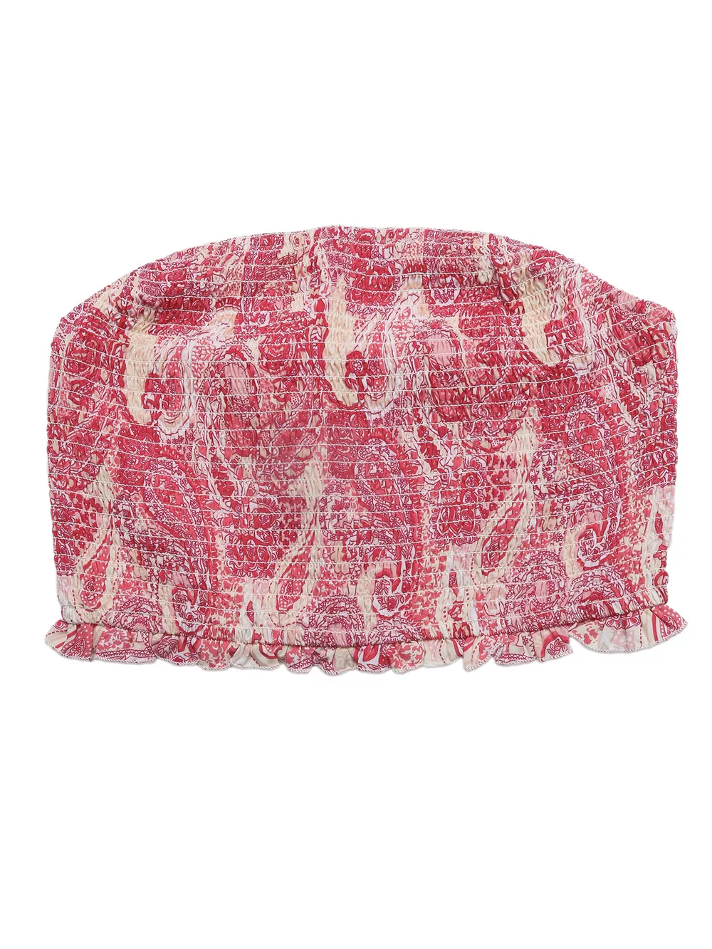 Paisley Print Tube Top and Ruffle Mini Skirt Set, image 8