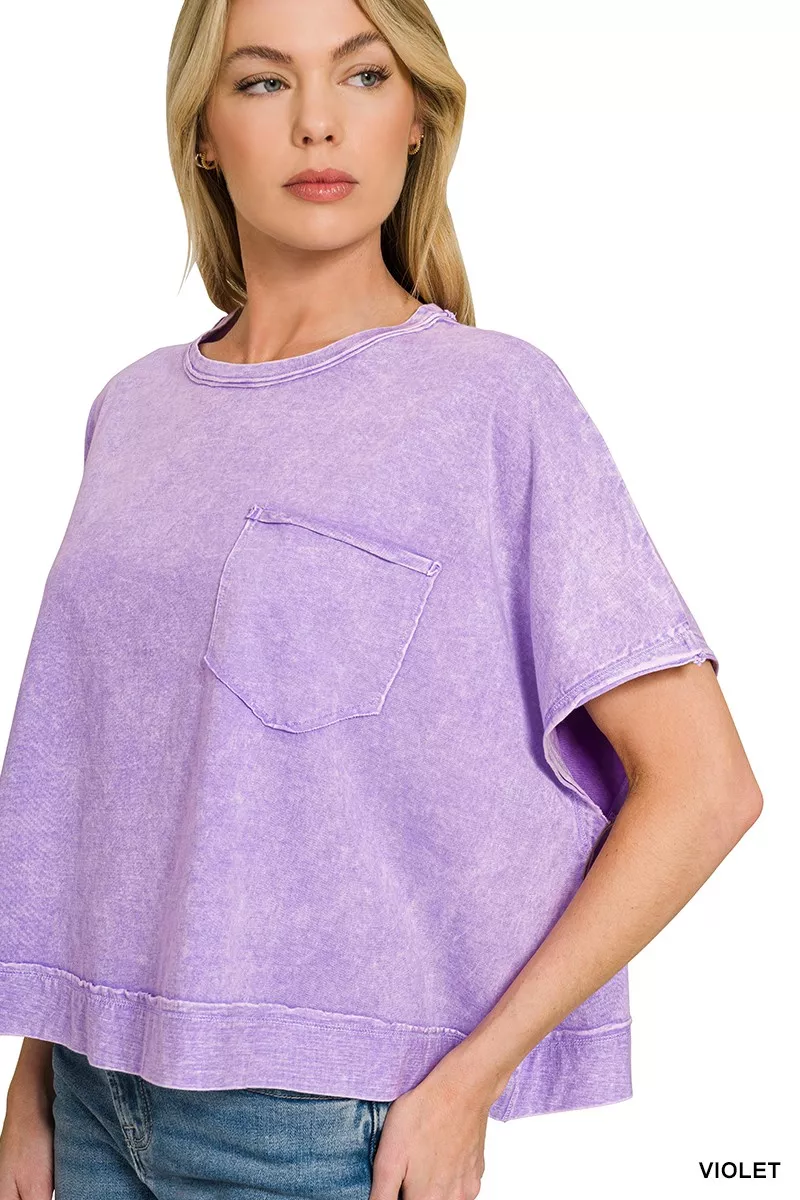 Halo Washed Oversized Top
