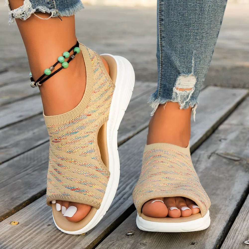 Peep Toe Flats Sandals, image 4