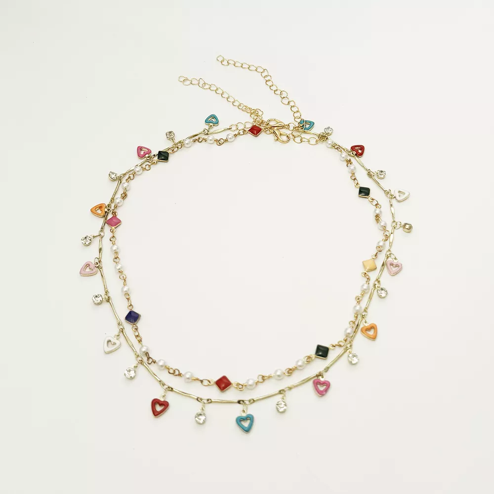 2 Piece Heart Charm Necklace, image 8